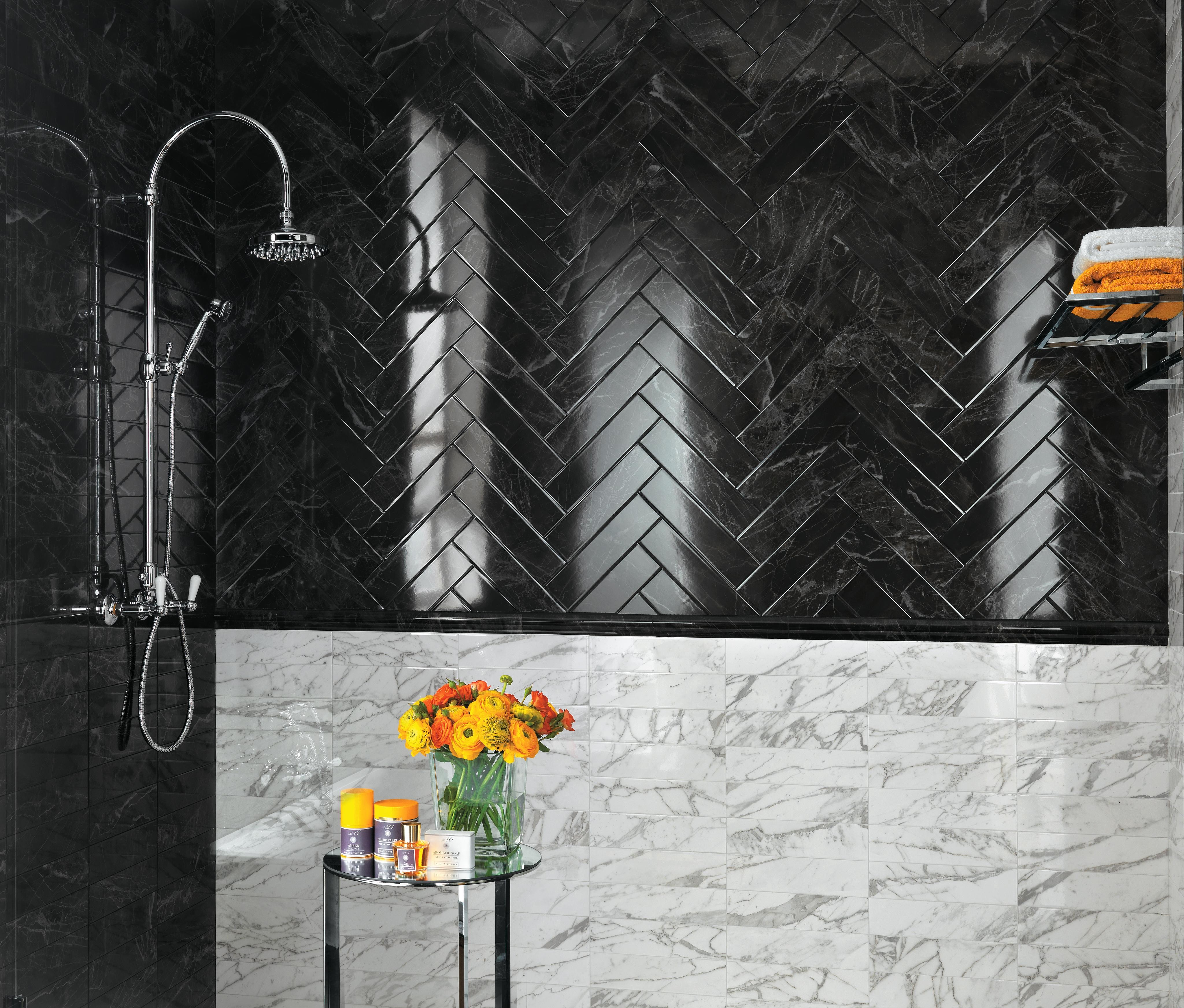 Brick Noir St. Laurent, Statuario Select