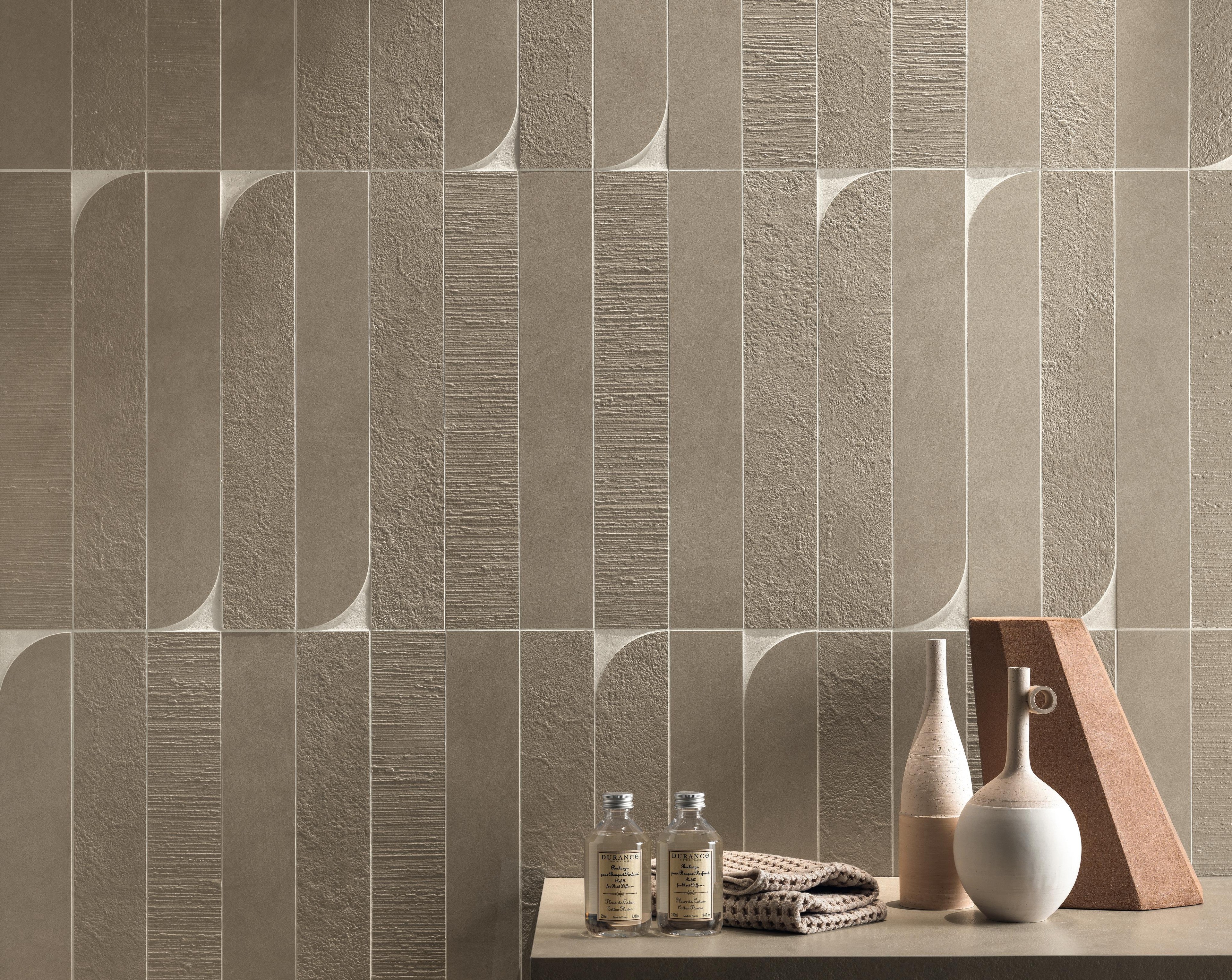 Mosaico Bagno Effetto terra cruda Beige