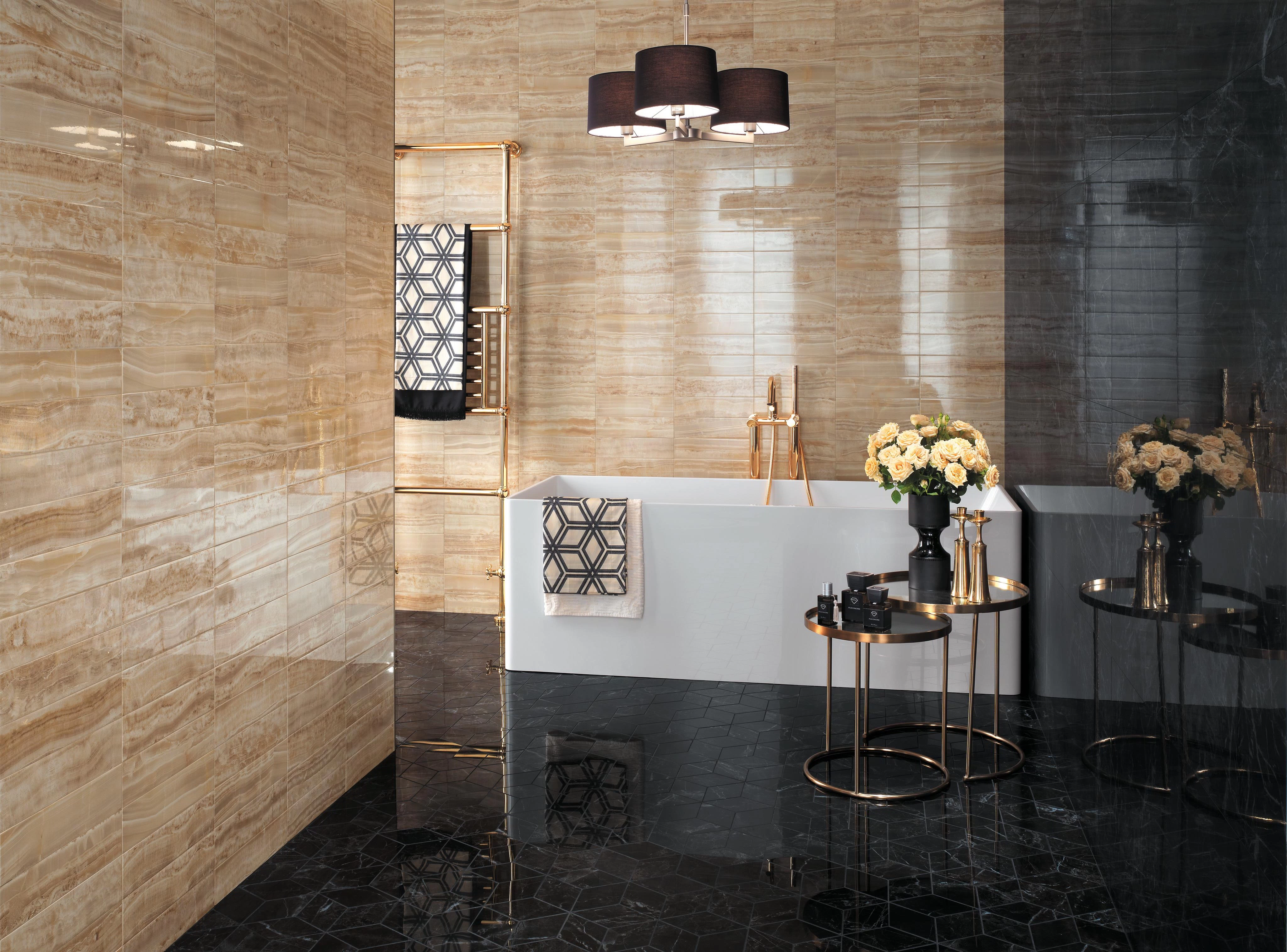 Brick Royal Gold, Marvel Noir St. Laurent, Marvel Noir St. Laurent Mosaico, Esagono Lappato
