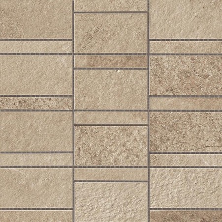 AtlasConcordeUSA Ridge Beige RowMosaic 30x30 600110000221