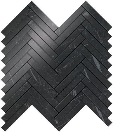 AtlasConcorde MarvelStone NeroMarquina Herringbone 30.5x30 9SHN R