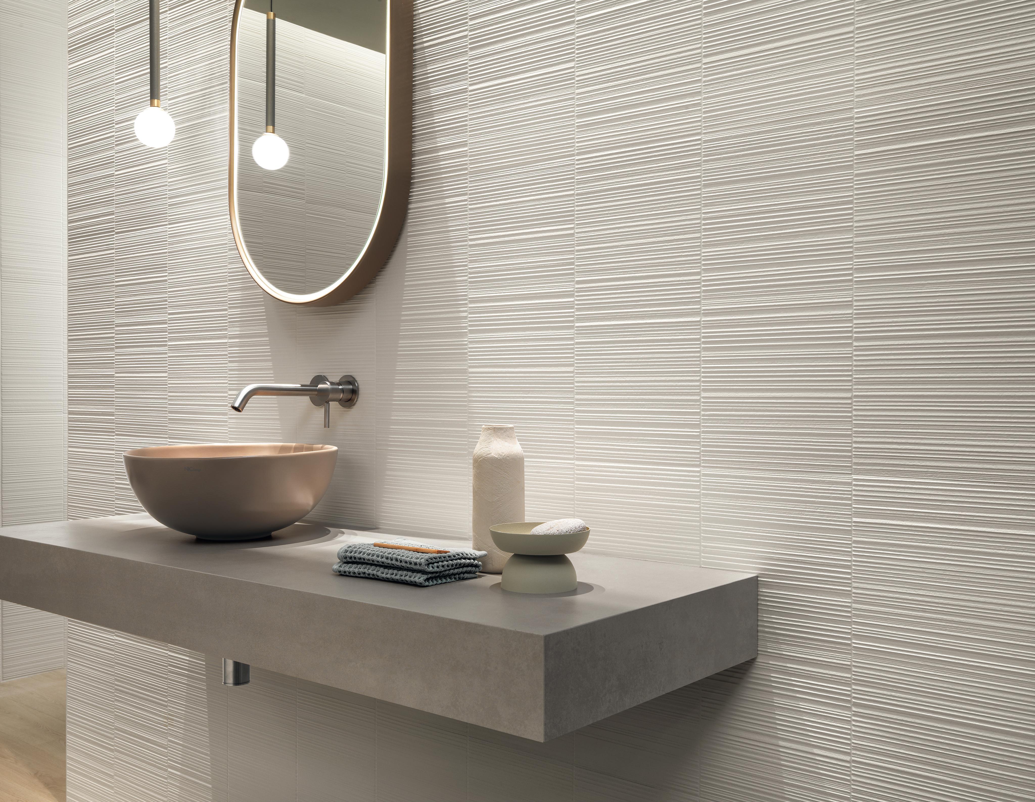 Rivestimento 3D Bagno Effetto 3D Bianco