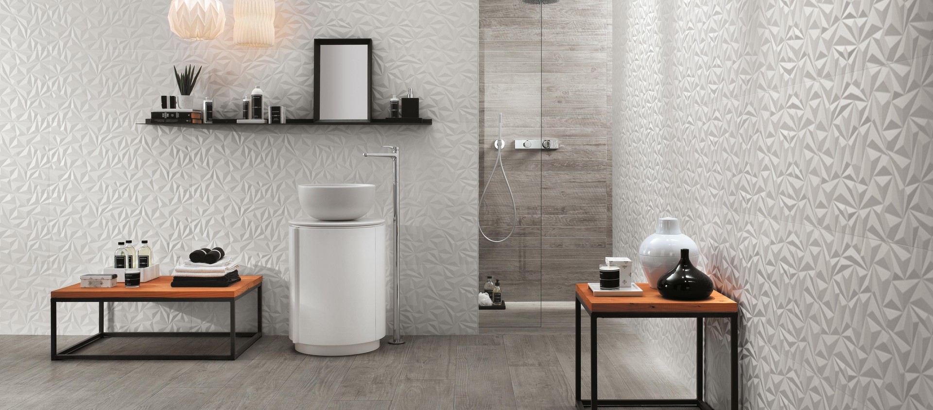 3D Angle White Matt, Axi Silver Fir