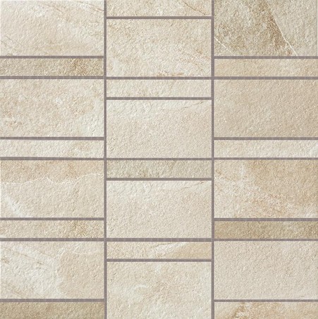 AtlasConcordeUSA Ridge Ivory RowMosaic 30x30 600110000220