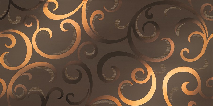 AtlasConcorde Mark Moka-Gold Damask 40x80 8MDM