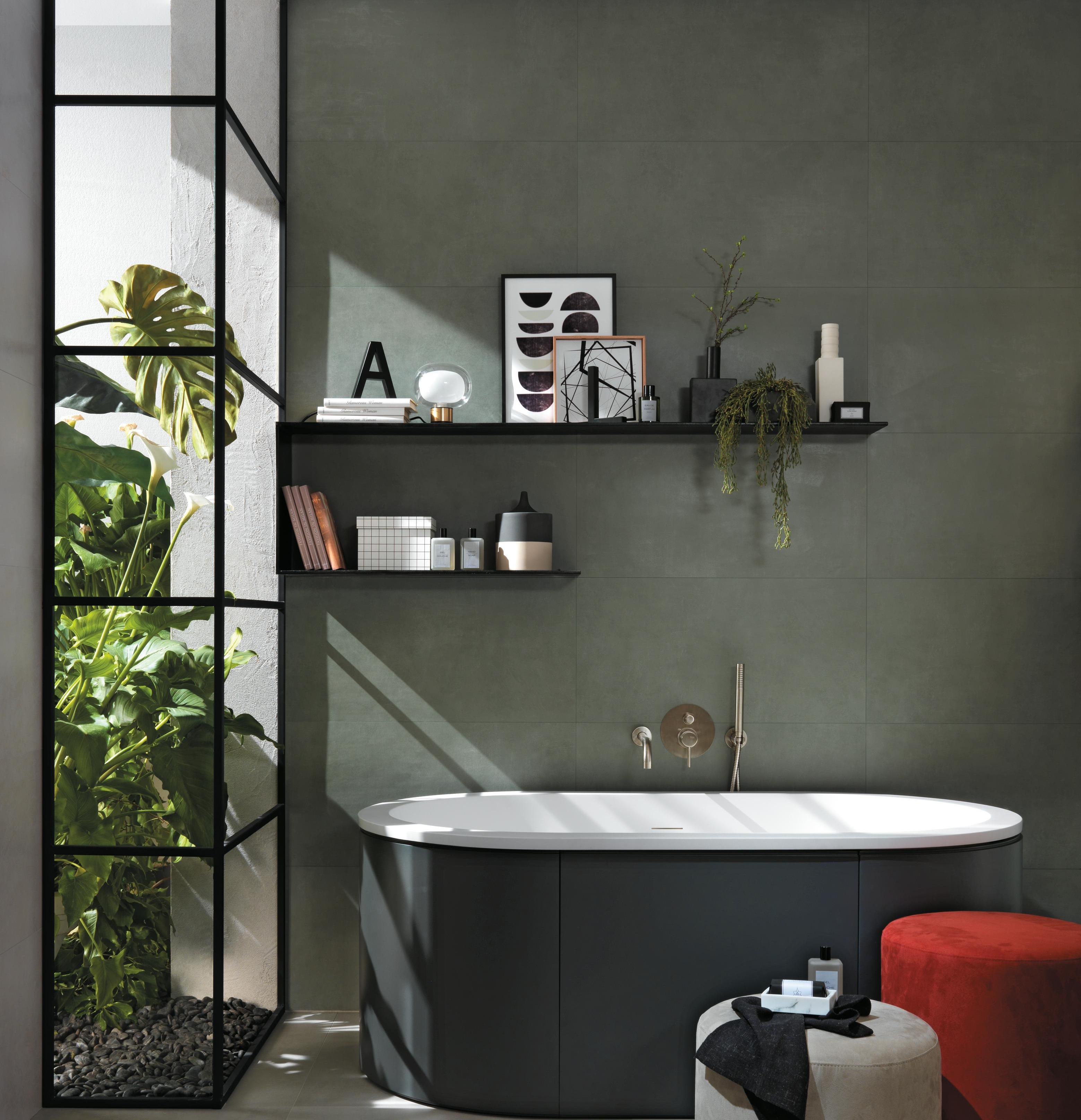 Pavimento e Rivestimento Bagno Effetto cemento Grigio