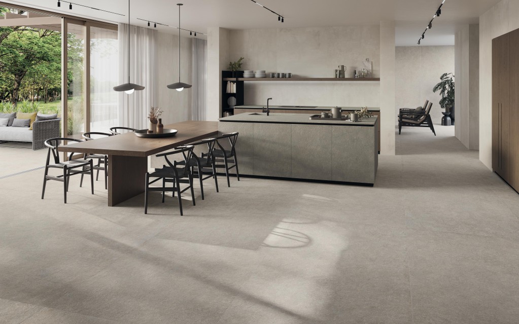 Piastrelle grande formato Outdoor Effetto pietra Grigio