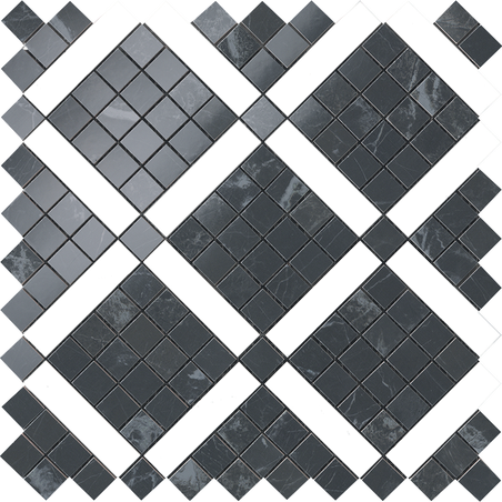 AtlasConcorde MarvelPro NoirStLaurent MixDiagonalMosaic 30.5x30.5 9MVH R