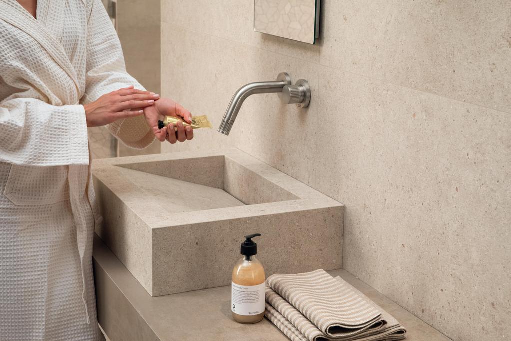 Lavabo Bagno Effetto pietra Beige