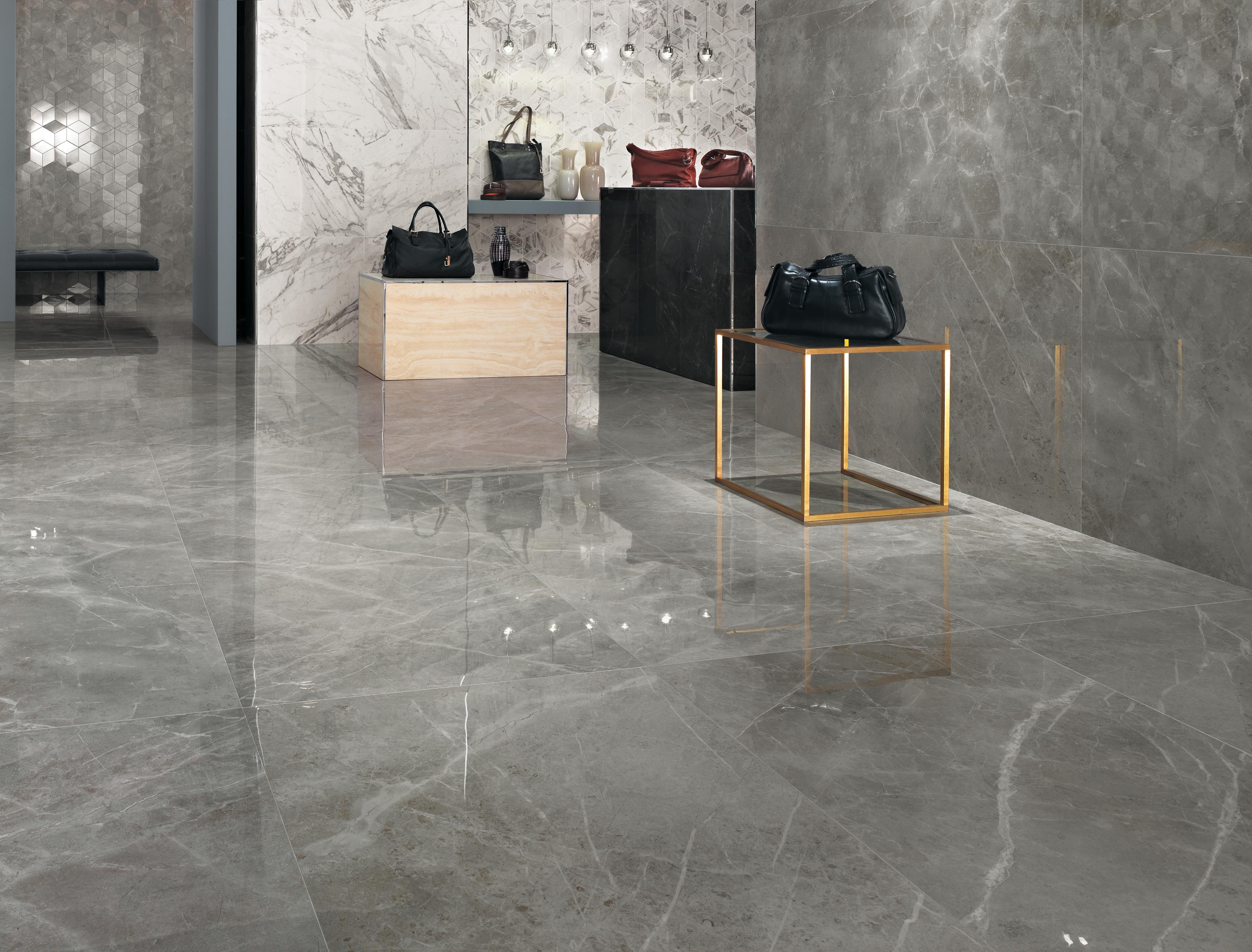 Marvel Pro Grey Fleury Lappato, Marvel Pro Statuario Select Lappato, Marvel Pro Statuario Select Mosaico Esagono, Marvel Pro Grey Fleury Mosaico Esagono