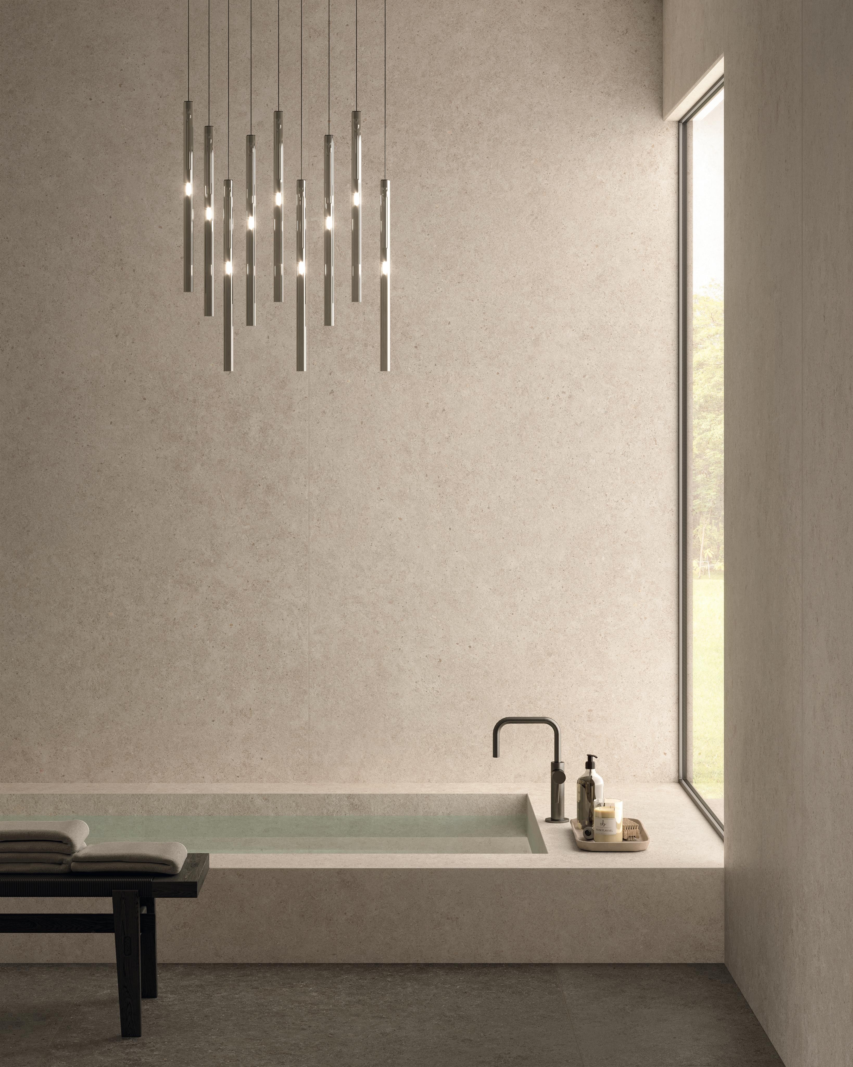 Piastrelle grande formato SPA Effetto pietra Beige