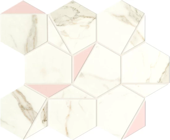 AtlasConcorde MarvelShine CalacattaPrestigio RoseHex Silk 25,1x29 A4WS