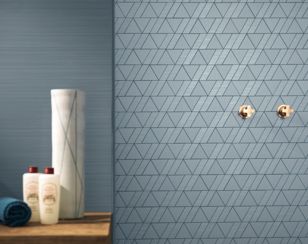 Rivestimento Bagno Effetto tinta unita Blu