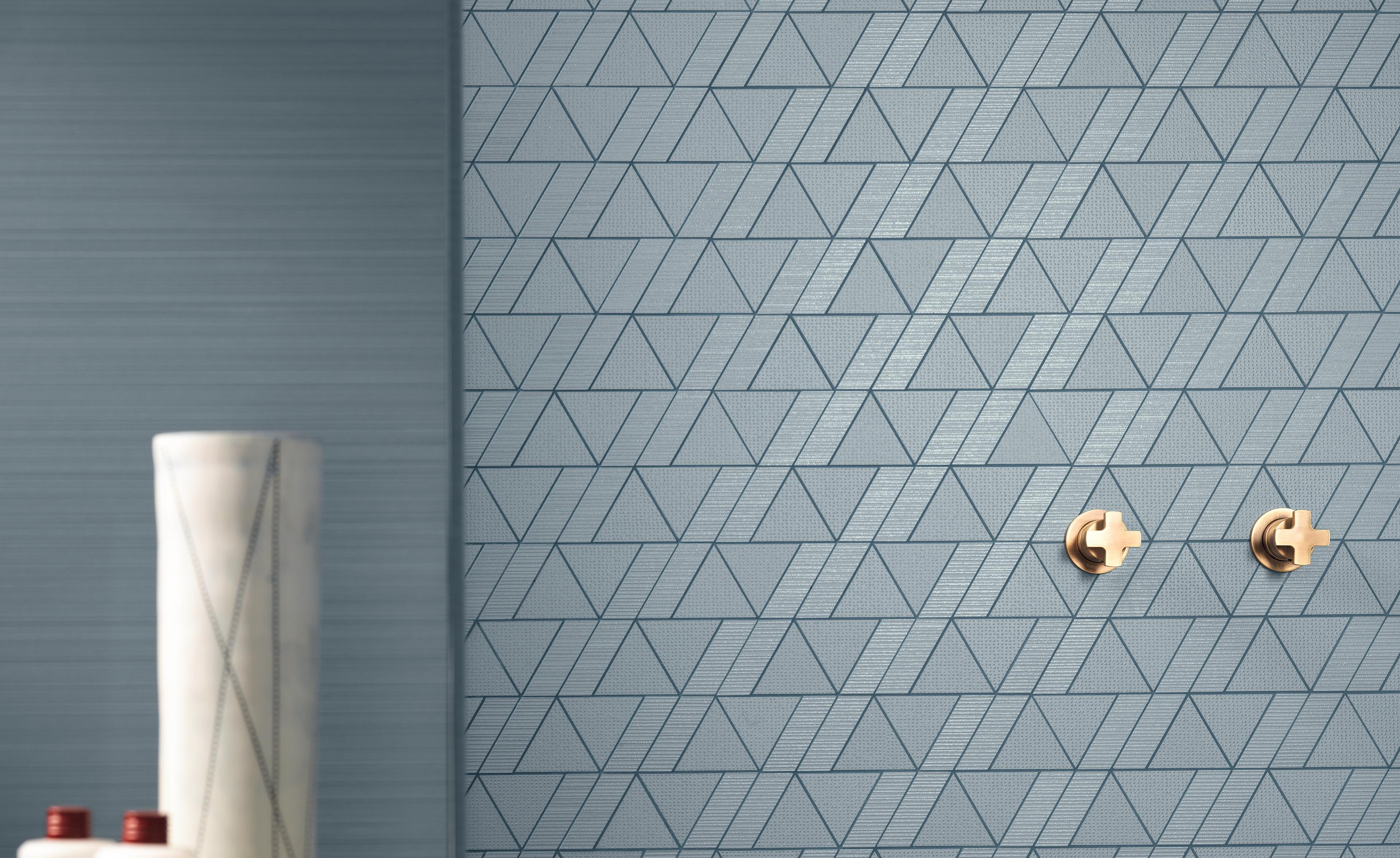 Rivestimento Bagno Effetto tinta unita Blu
