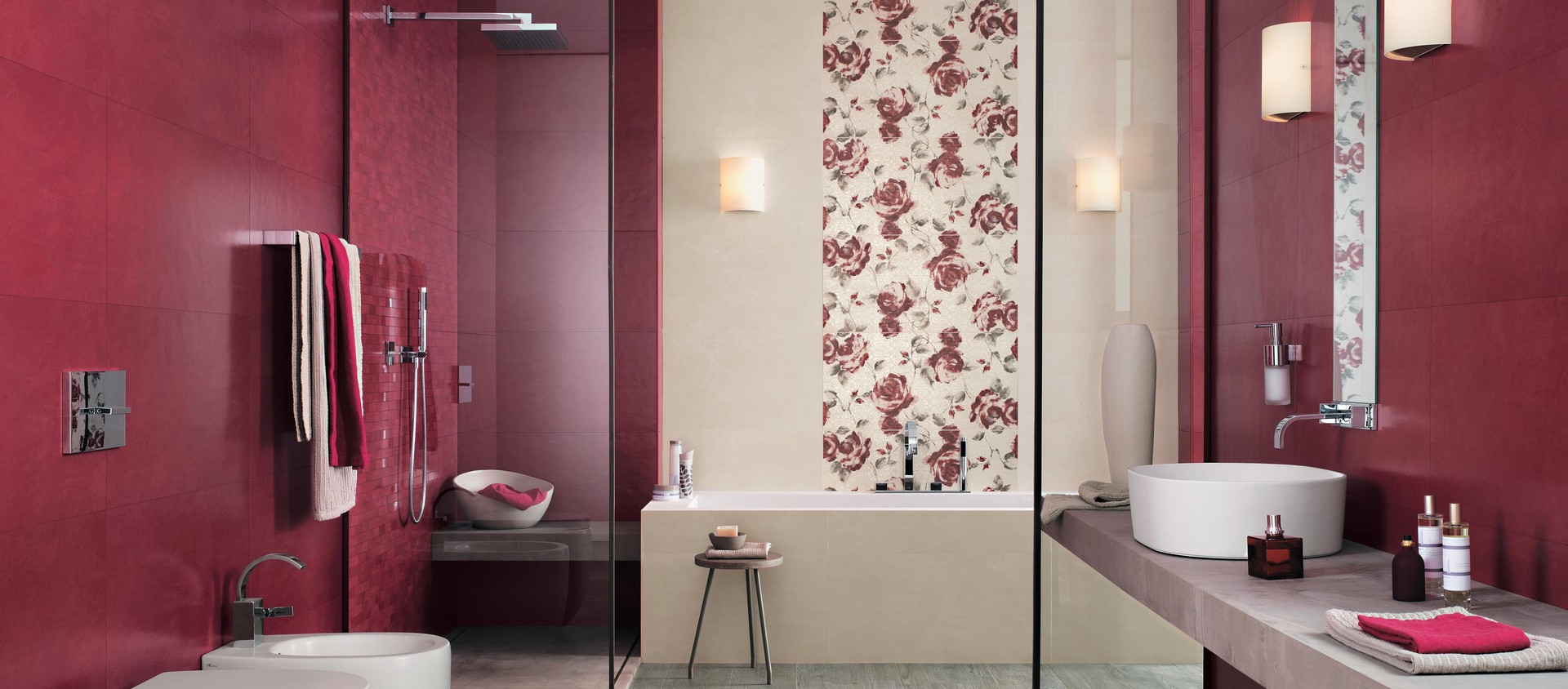 Ewall Amethyst, Ewall White 40x80 cm, Ewall White Roses, Ewall Amethyst MiniBrick, Ewall Amethyst Spigolo, Ewall White Spigolo, Axi Grey Timber