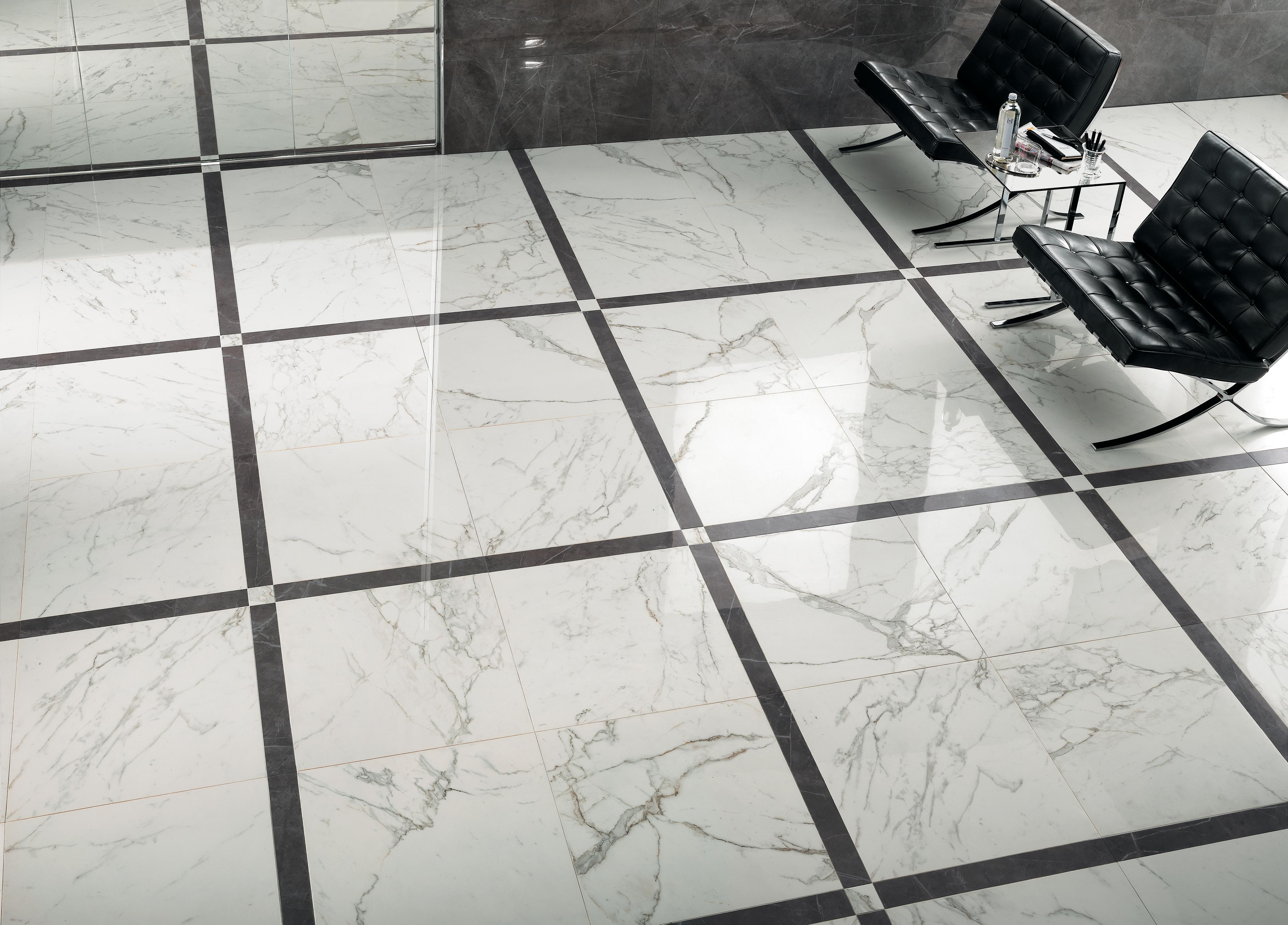 Marvel Calacatta Extra Lappato, Marvel Grey Stone Lappato, Marvel Grey Listello Lappato, Marvel Calacatta Angolo Lappato