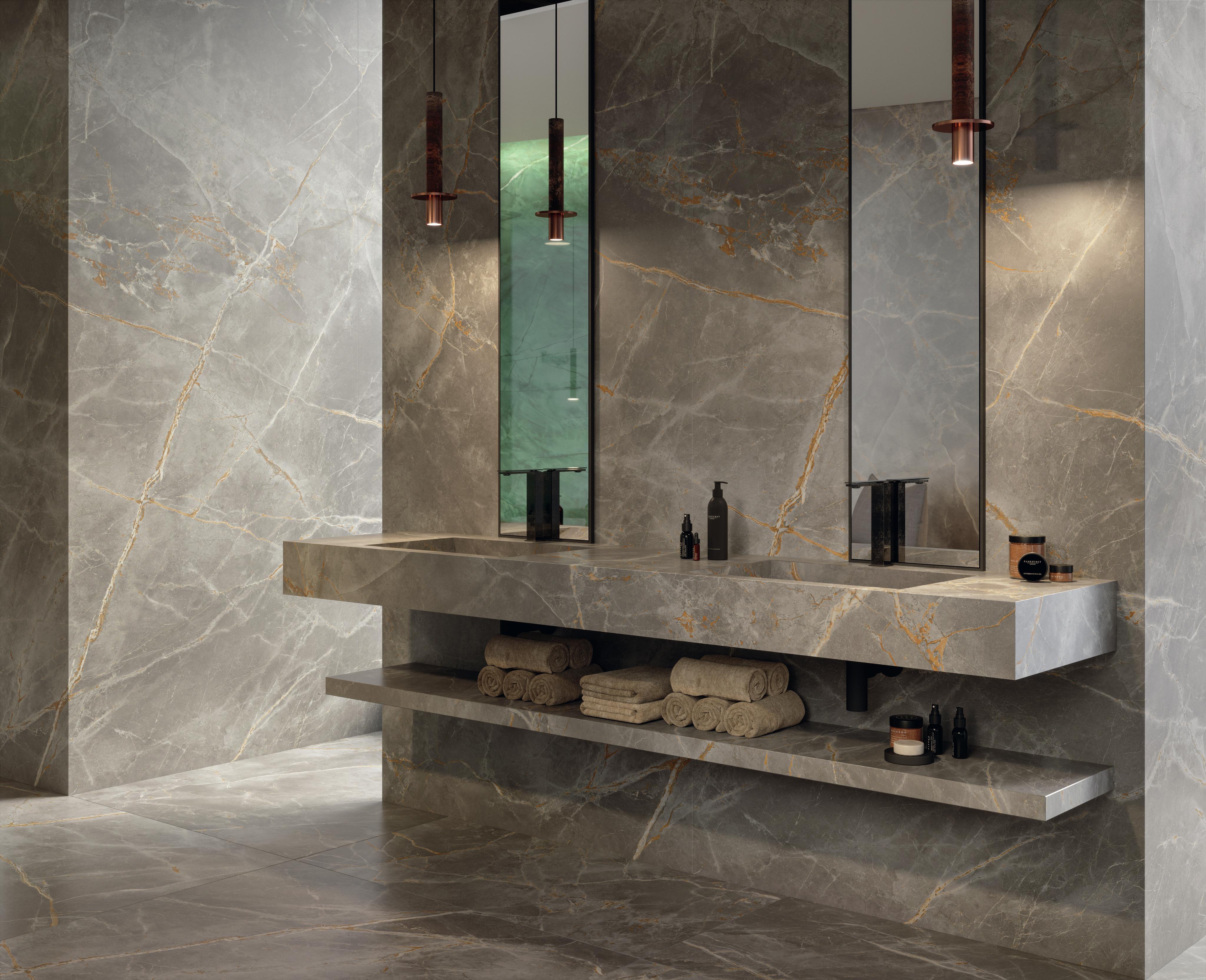 Piastrelle grande formato SPA Effetto marmo Grigio