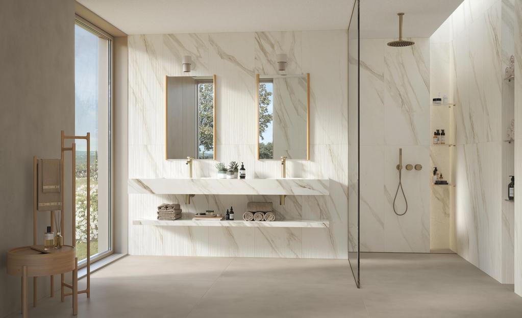 3D marble effect tiles