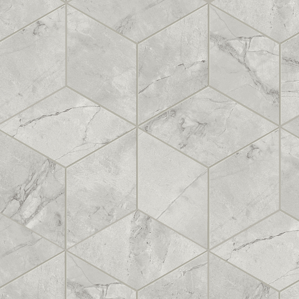 Marvel Grey Cloud  Mosaico Esagono Silk 