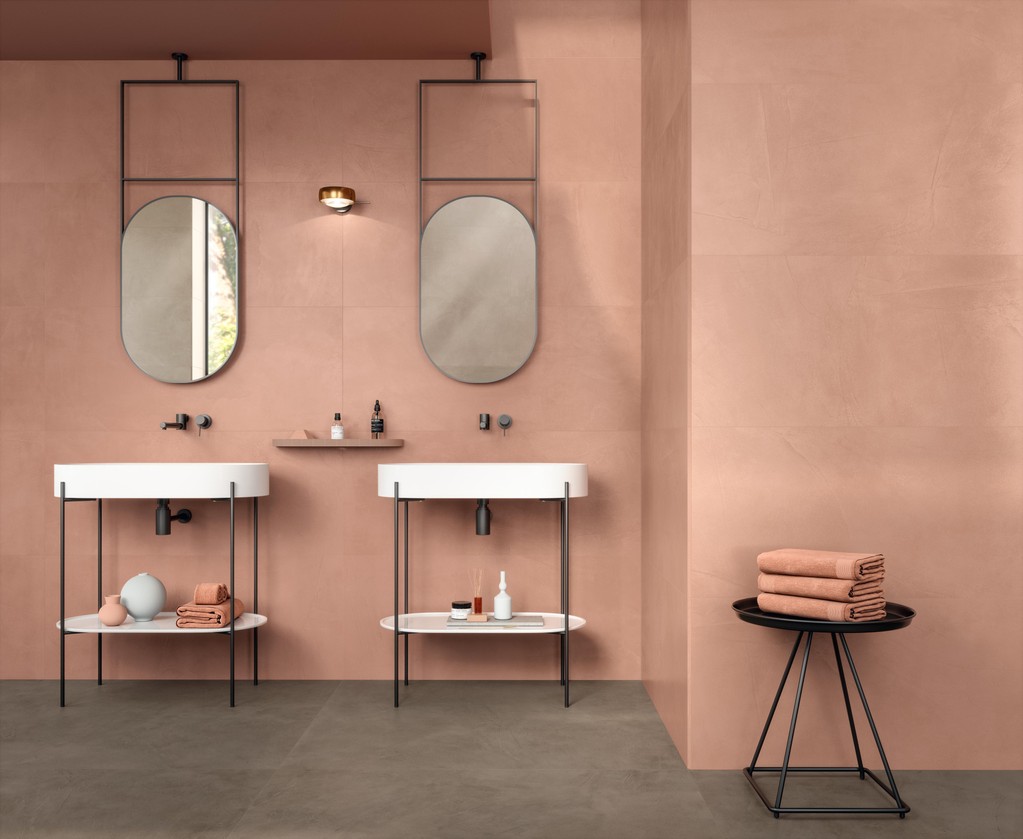 Rivestimento Bagno Effetto resina Rosa