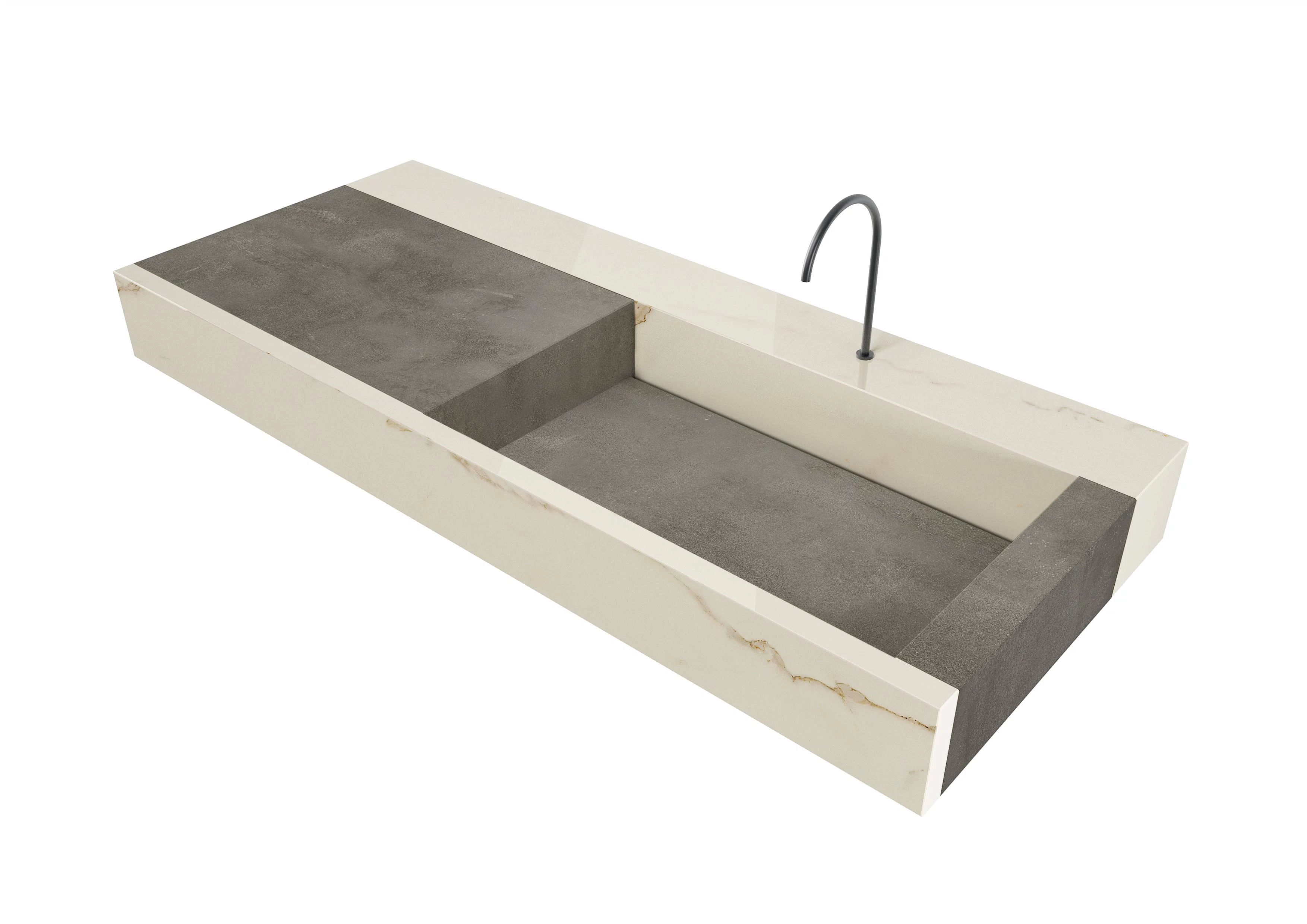 AtlasConcorde Habitat-Dialogo 120 Decentrato-DX Boost-Smoke Calacatta-Extra