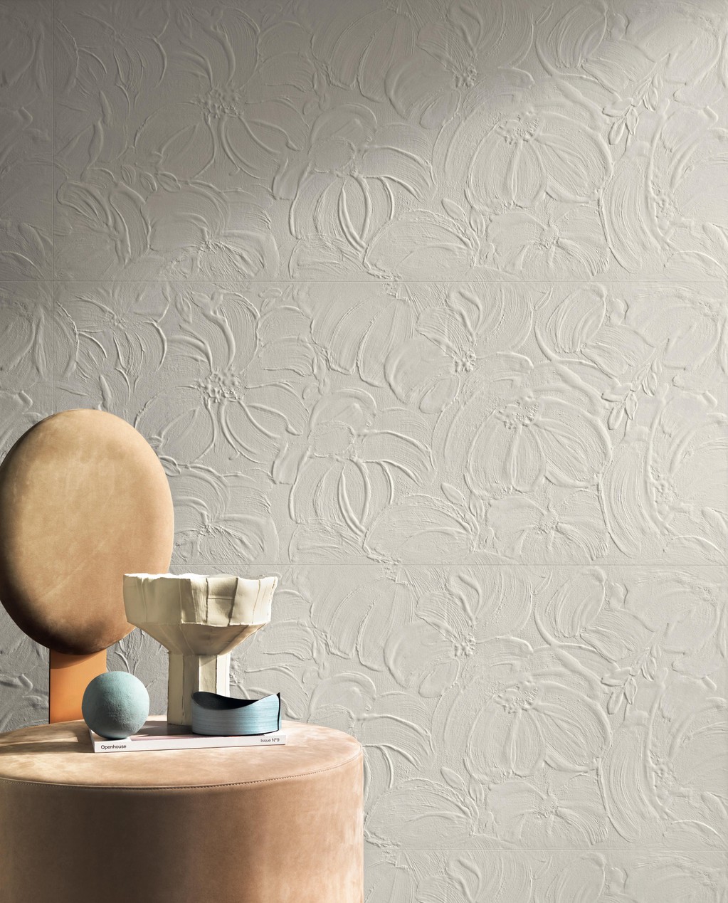 Rivestimento 3D Soggiorno Effetto 3D Bianco