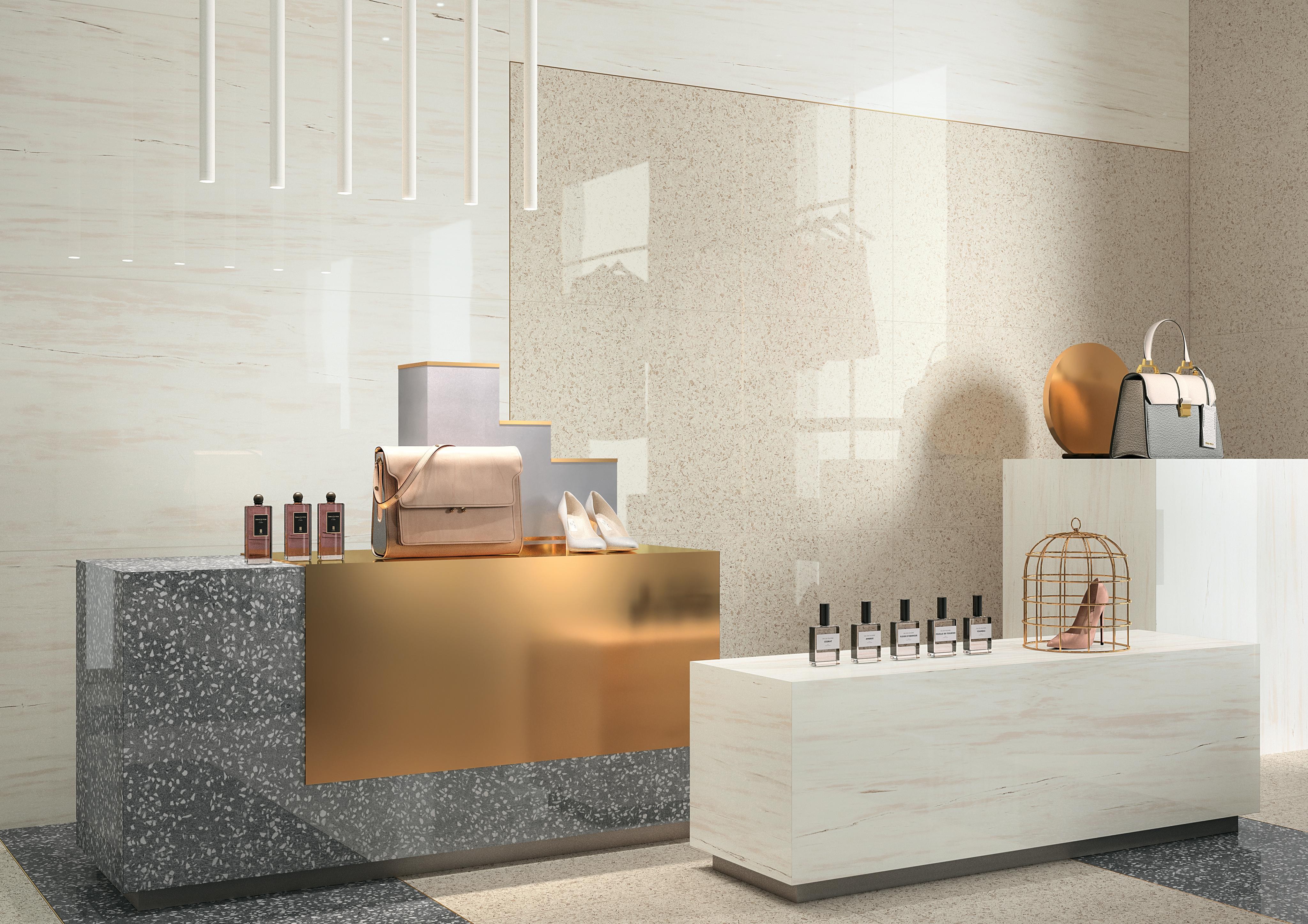 Marvel Terrazzo Grey, Marvel Terrazzo Cream, Marvel Bianco Dolomite