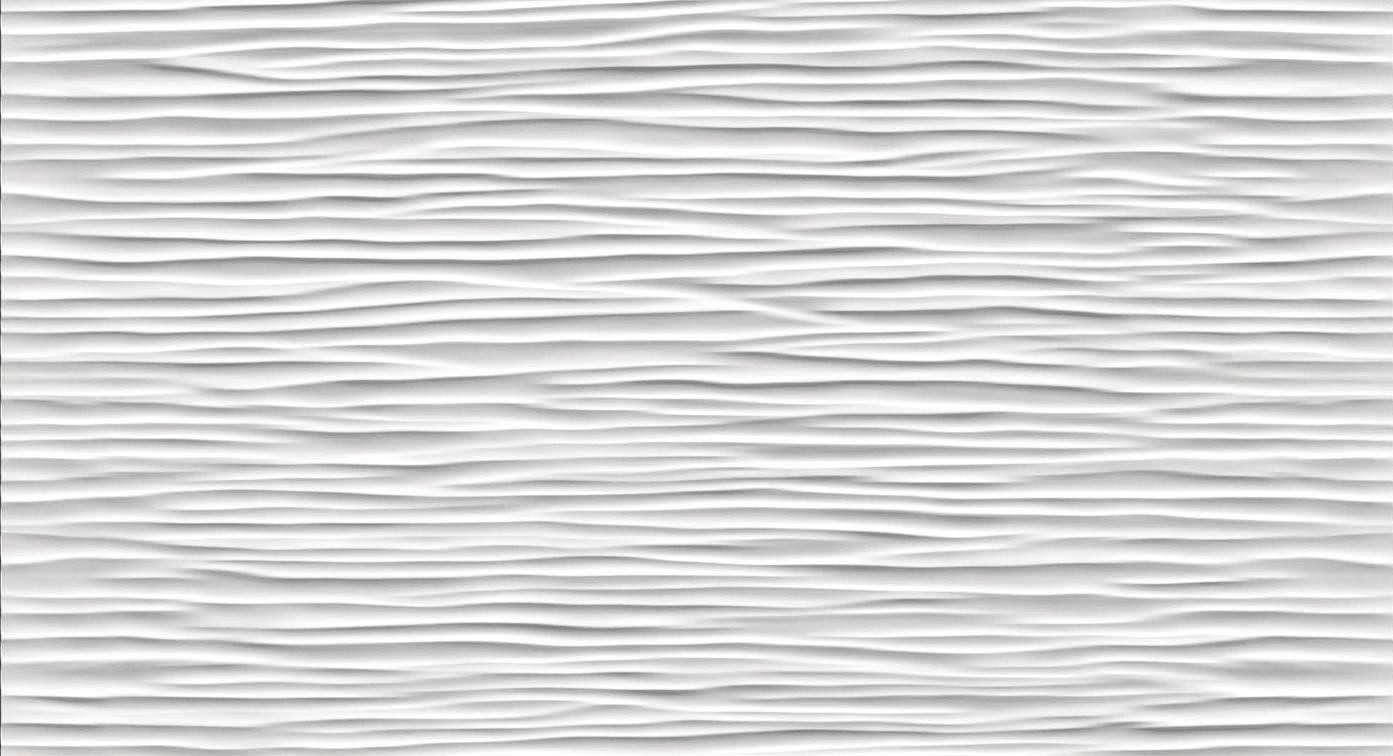 3D Wave White Matt 30,5×56