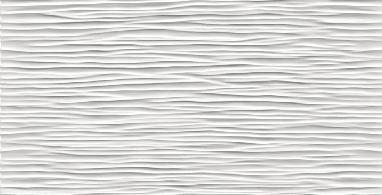 3d Wall Design Wave White Matt 56, Wave Wall Tile