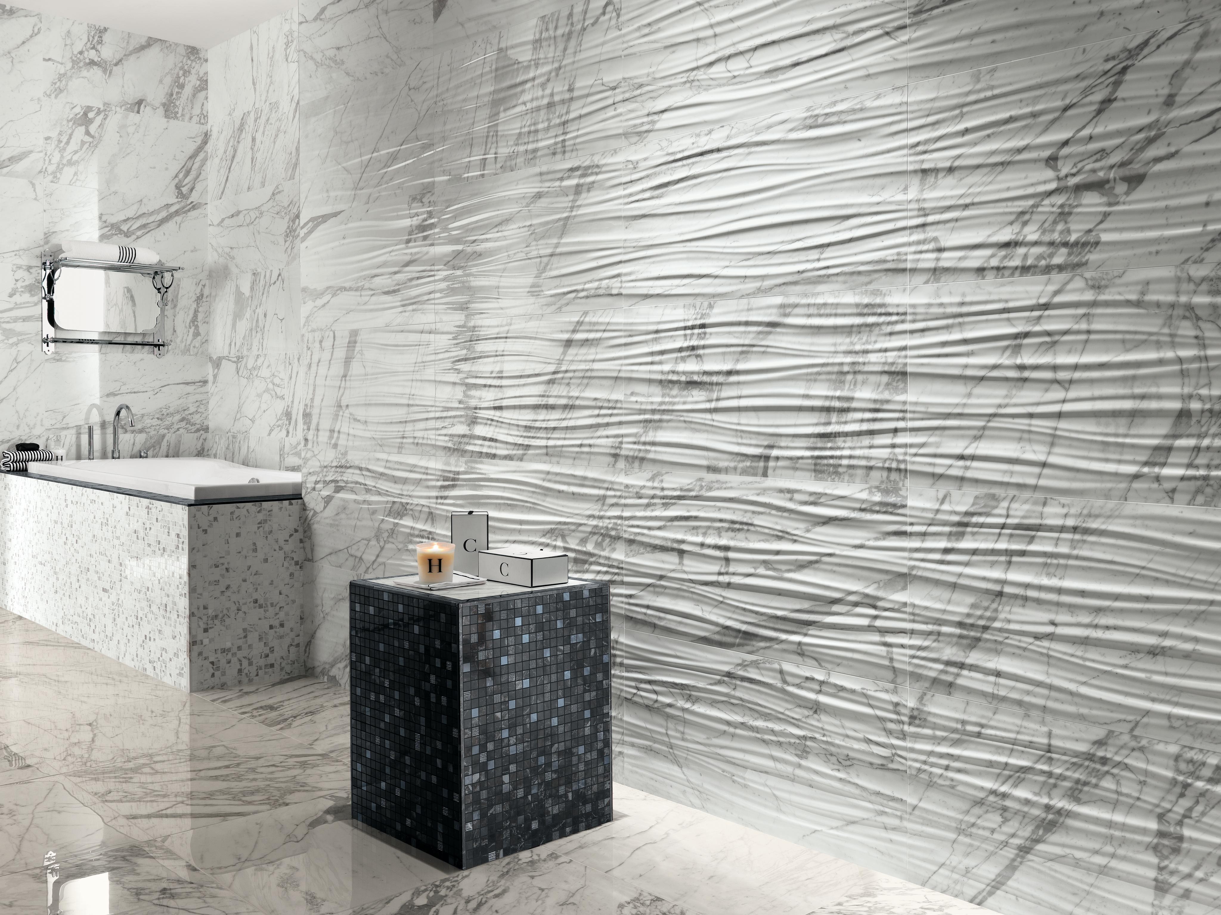 Marvel Pro Statuario Select, Marvel Pro Statuario Select Ribbon, Marvel Pro Statuario Select Mosaic, Marvel Pro Noir St. Laurent Mosaic, Marvel Pro Statuario Select Spigolo, Marvel Pro Noir St. Laurent Spigolo, Marvel Pro Statuario Select Lappato