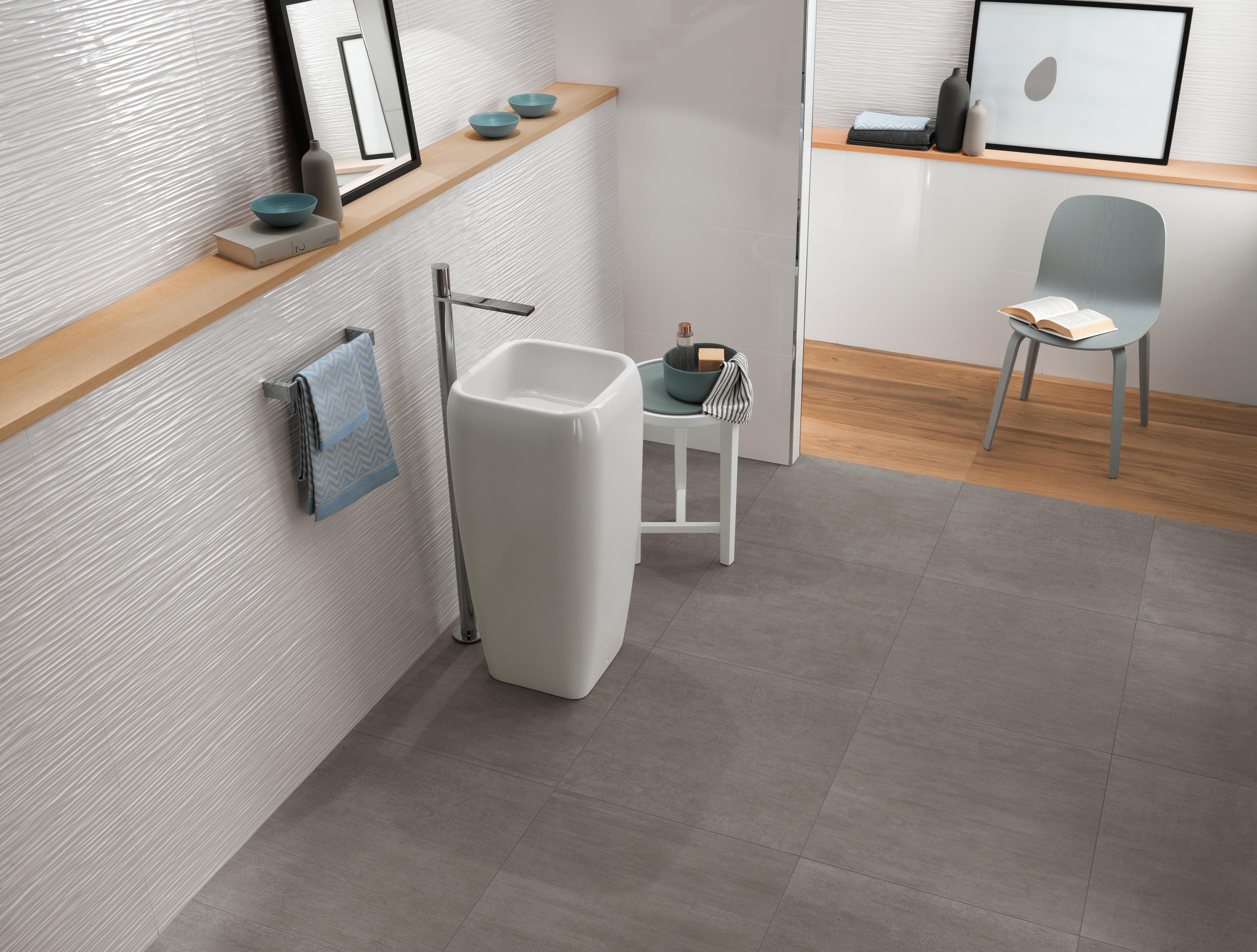 3D Wall Wave White Glossy, Solid White Glossy, Mark Chrome, Etic PRO Rovere Venice