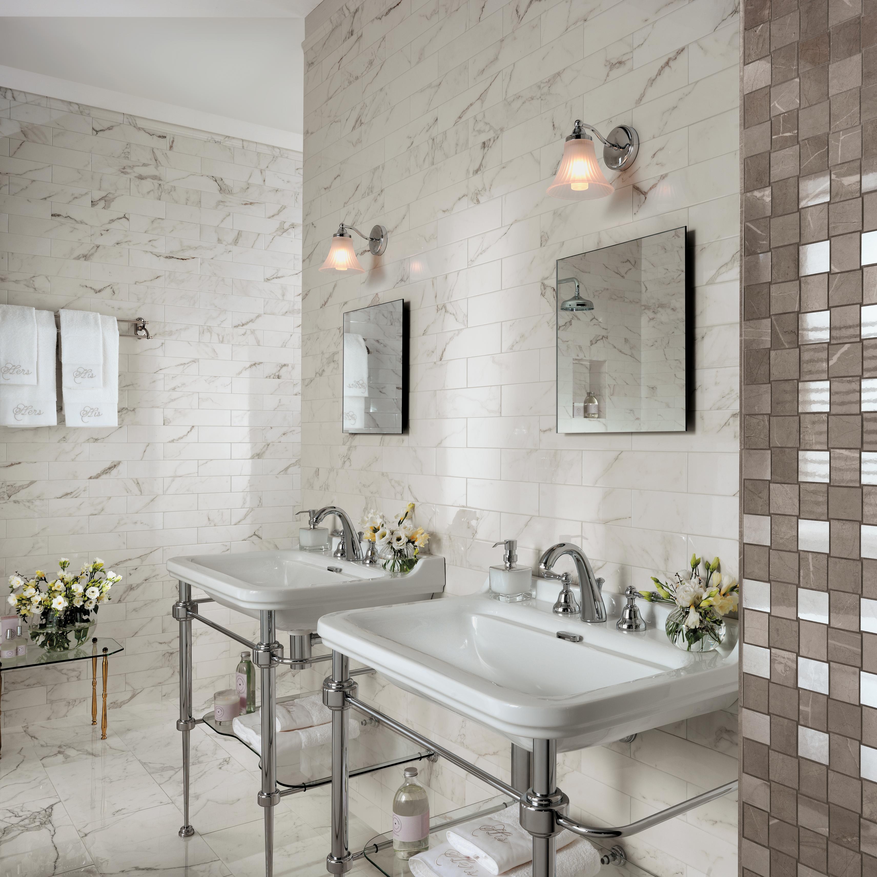 Brick Calacatta Extra, Marvel Silver Dream Net Mosaic, Marvel Calacatta Spigolo, Marvel Calacatta London, Marvel Calacatta Extra, Marvel Calacatta Extra Mosaico Matt