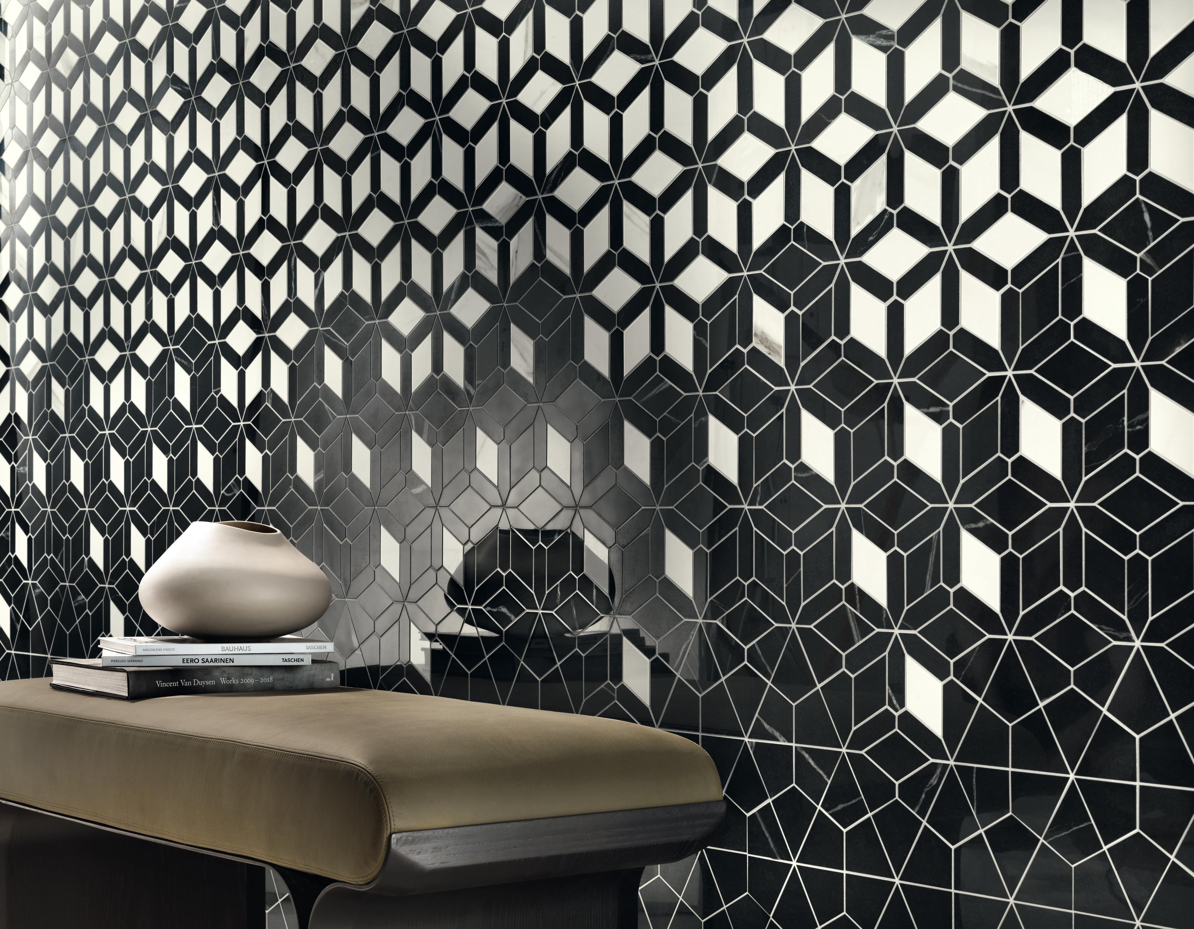 Piastrelle grande formato Negozio Effetto marmo Nero