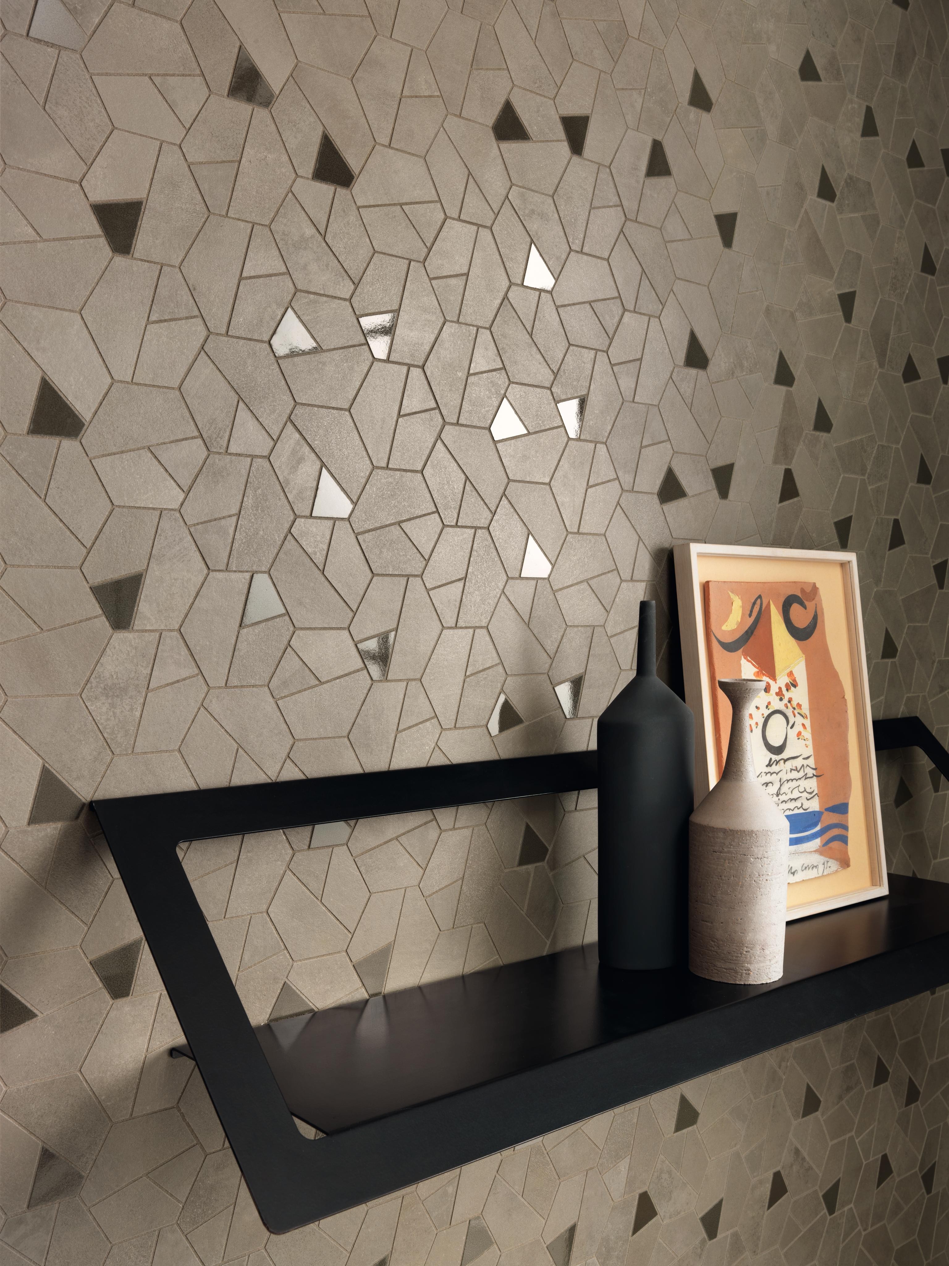 Mosaico Soggiorno Effetto cemento Grigio