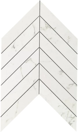 AtlasConcorde MarvelStone CarraraPure Chevron 30.5x25 9SCA