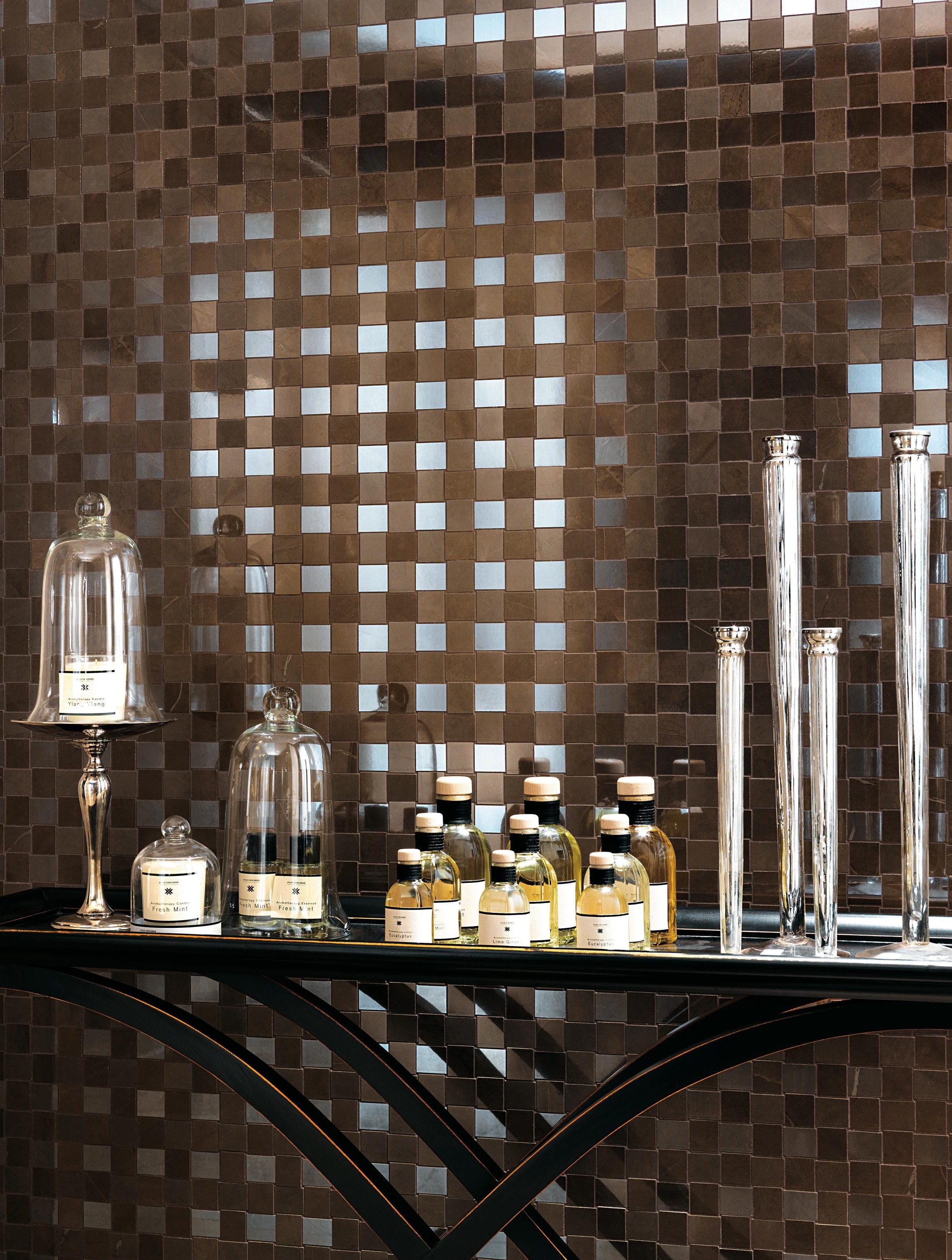 Marvel Beige Mystery, Marvel Bronze Net Mosaic, Marvel Beige Spigolo