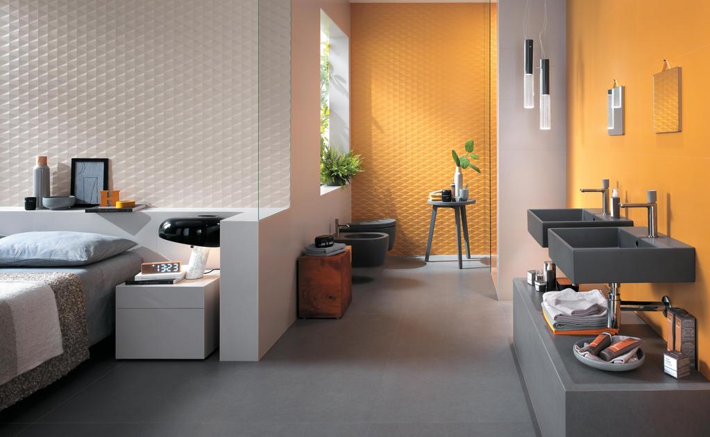 3D Stars Light Dove 40x80, Light Dove 40x80, 3D Stars Yellow 40x80, Yellow 40x80, Lead Matte 75x150, Nid Cashmere Matte 15x90