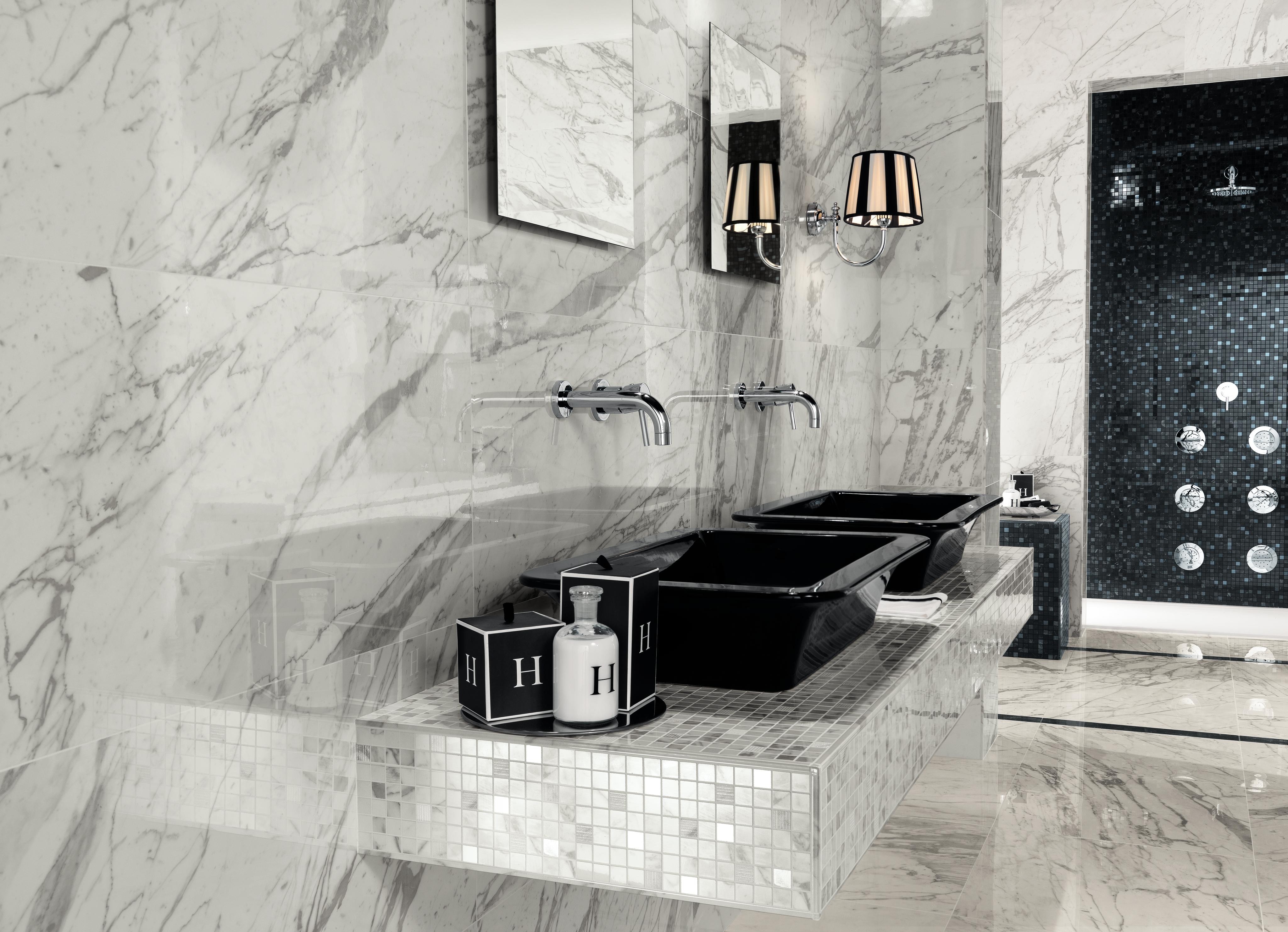 Marvel Pro Statuario Select, Marvel Pro Statuario Select Ribbon, Marvel Pro Statuario Select Mosaic, Marvel Pro Noir St. Laurent Mosaic, Marvel Pro Statuario Select Spigolo, Marvel Pro Noir St. Laurent Spigolo, Marvel Pro Statuario Select Lappato, Marvel Pro Noir St. Laurent Listello Lappato