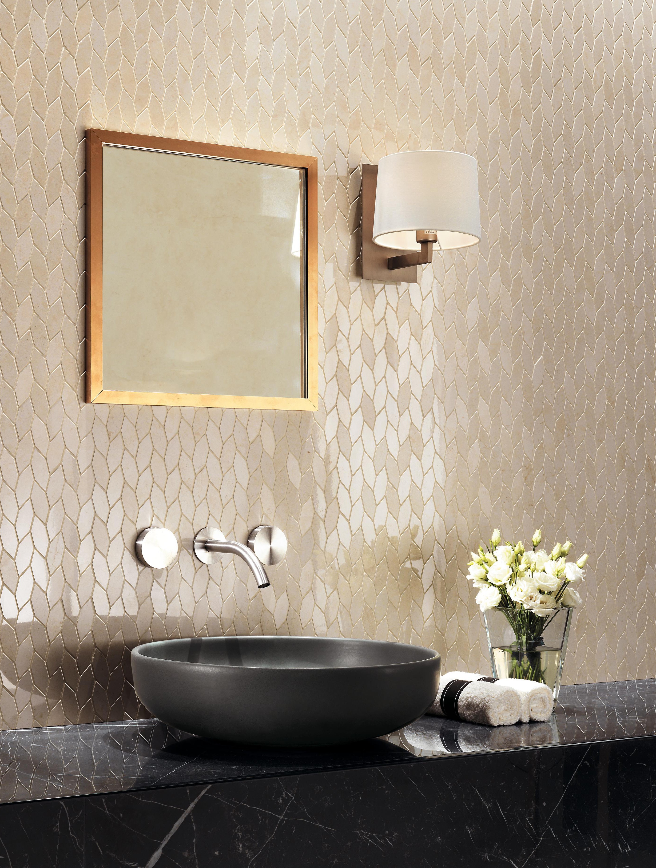 Marvel Nero Marquina, Marvel Cream Prestige Twist, Marvel Nero Marquina Spigolo