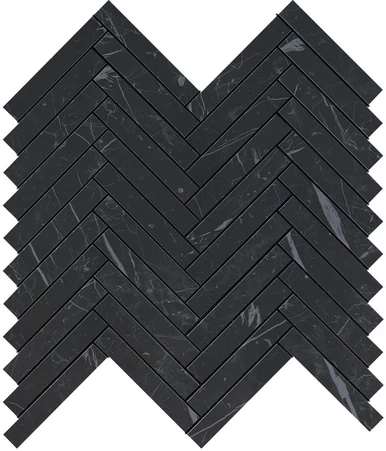 AtlasConcorde MarvelStone NeroMarquina Herringbone 30.5x30 9SHN