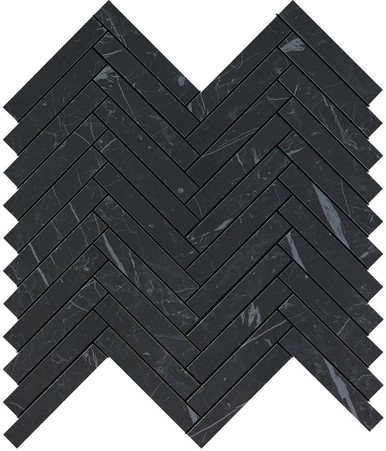 AtlasConcorde MarvelStone NeroMarquina Herringbone 30.5x30 9SHN