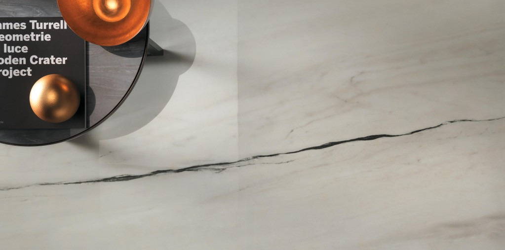 Pavimento in Gres Porcellanato Soggiorno Effetto marmo Bianco