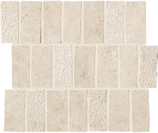 AtlasConcorde Lims Ivory Mosaico Spritz Tumbled 30,4x33,5 A3NE