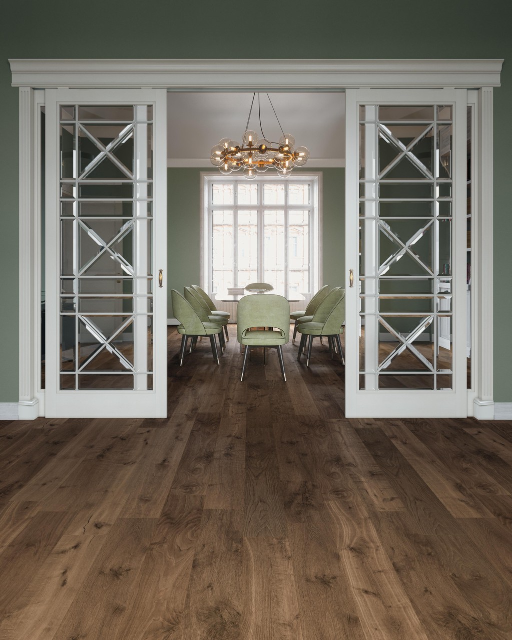 Pavimento in Gres Porcellanato Ufficio Effetto legno Marrone