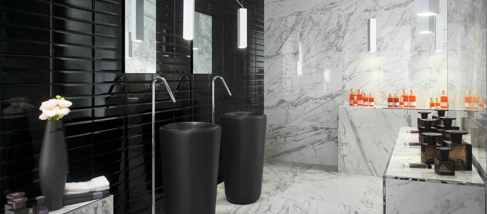 Brick Black Bevel, Marvel Statuario Select, Marvel Statuario Select Honed