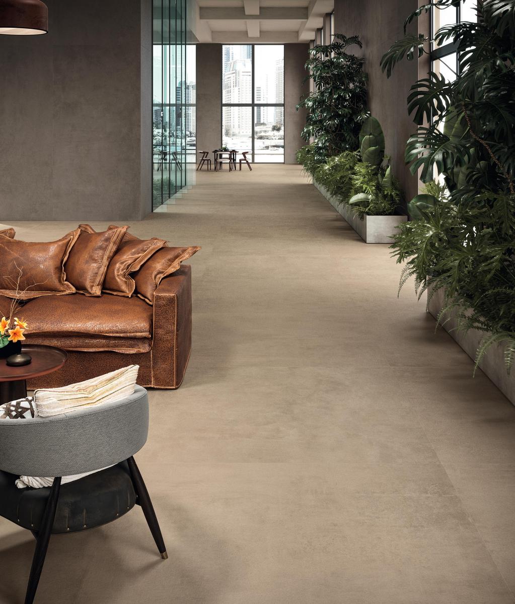 Piastrelle grande formato Hotel Effetto cemento Beige