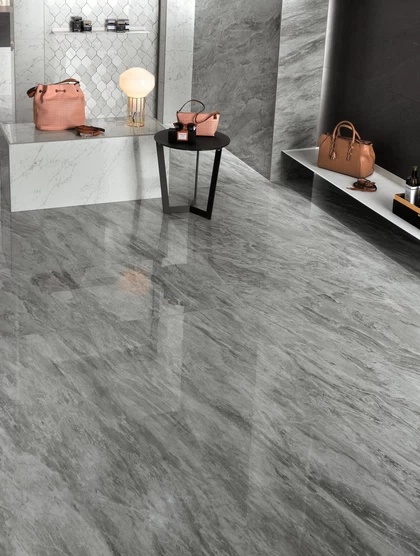 light grey marble tiles