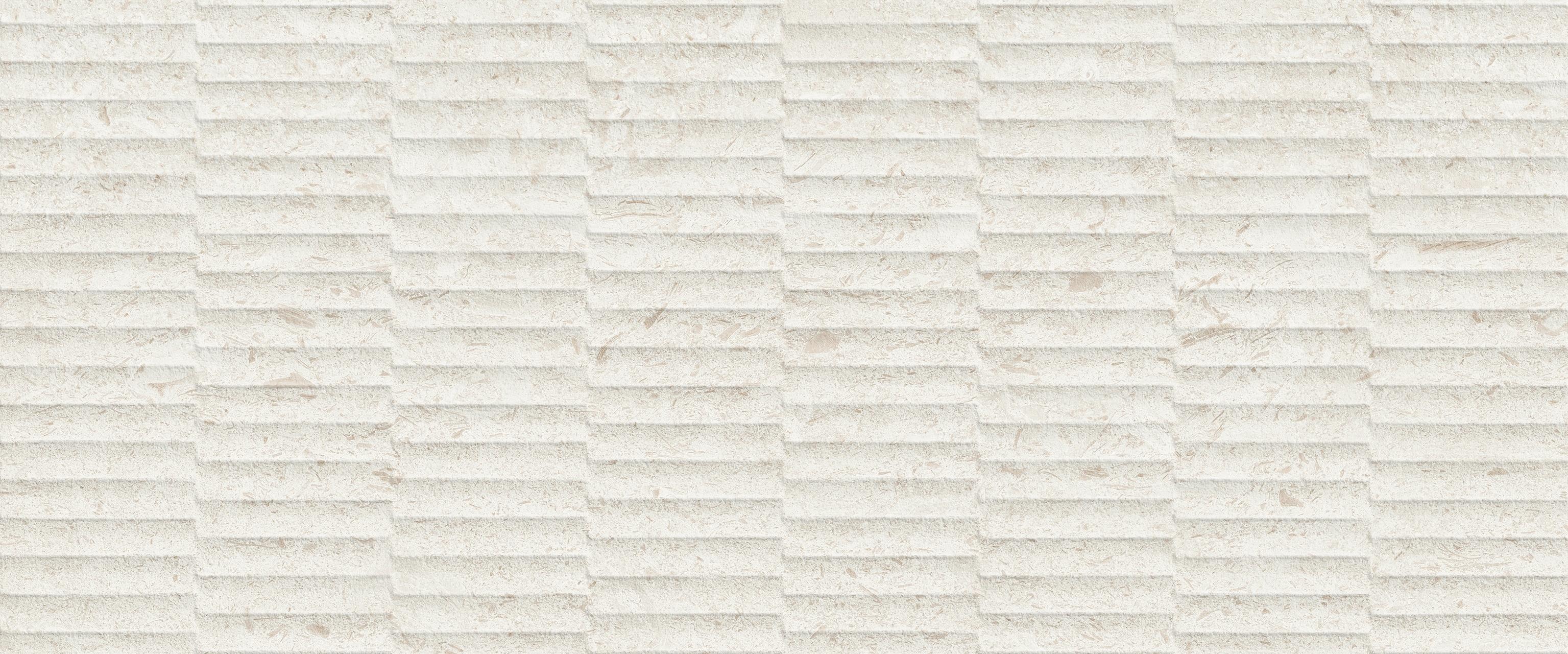 Nyra Utopia 3D Groove Reef 50x120 Matt, Weiß, 50x120