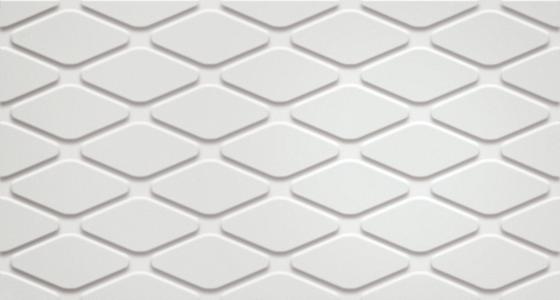 3D WHITE RHOMBUS MATT