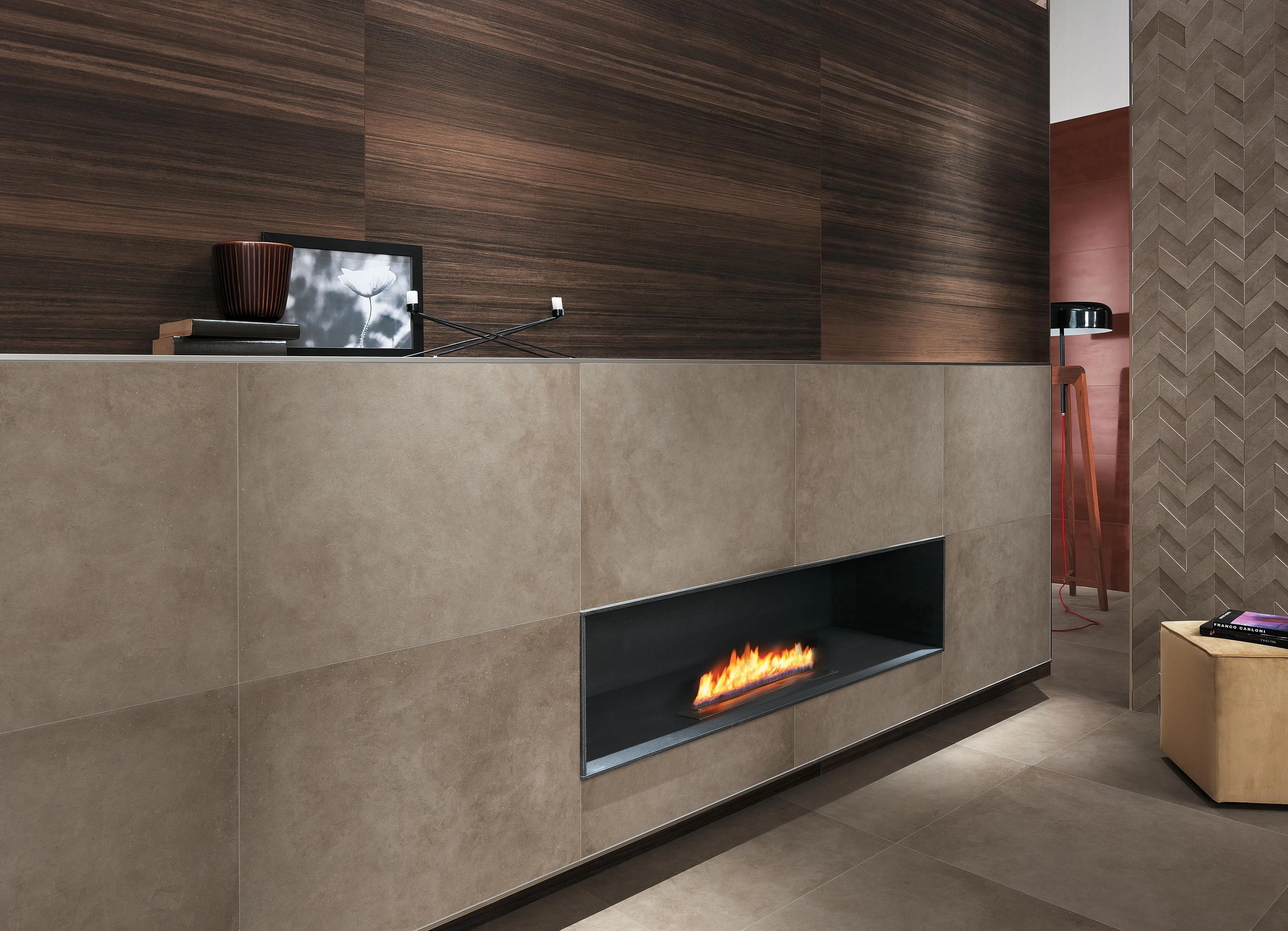 Dwell Rust, Dwell Greige, Dwell Off White, Dwell Greige Chevron 3D, Etic Eucalipto Smoked 25x150 cm